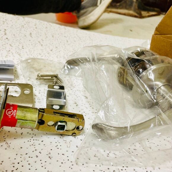 Kwikset Burbank Passage Door Lever Set 407BBL 15 - Picture 12 of 13